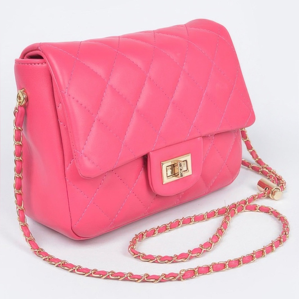 Quilted Faux Leather Flap Bag - Picture 2 of 6